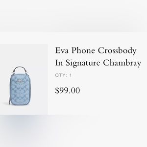 Authentic Coach crossbody purse. Like new